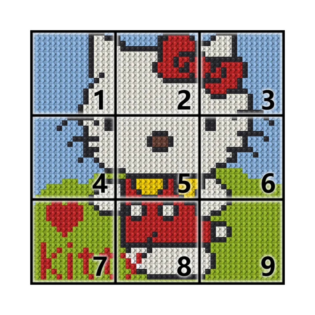 N0130 Hello Kitty Mosaic Wall Art | 2304 PCS