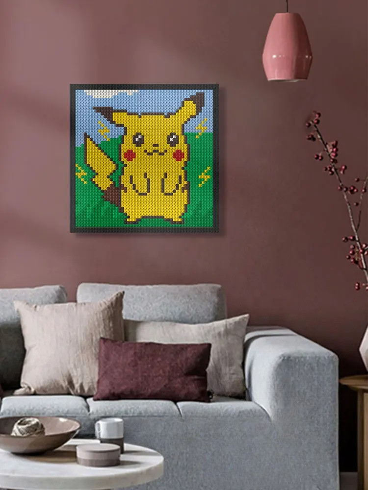 N0031 Pikachu Mosaic Wall Art | 2304 PCS