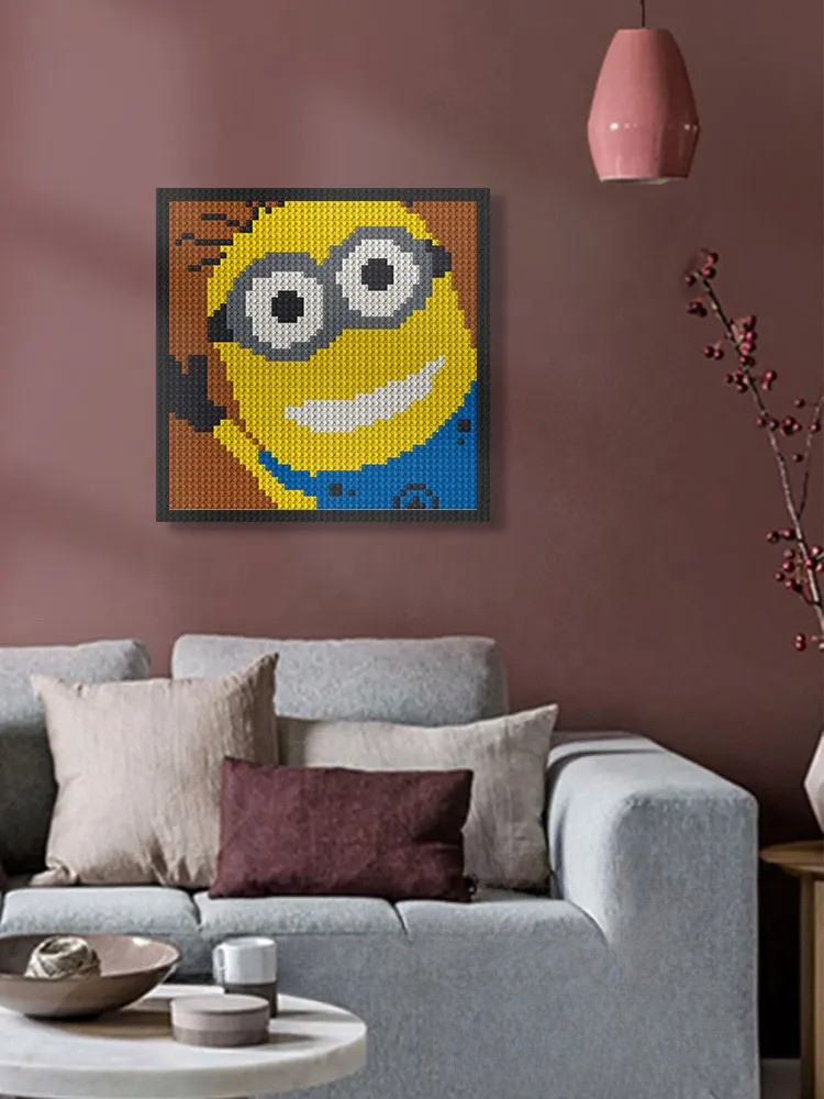 N0044 Minion Mosaic Wall Art | 2304 PCS
