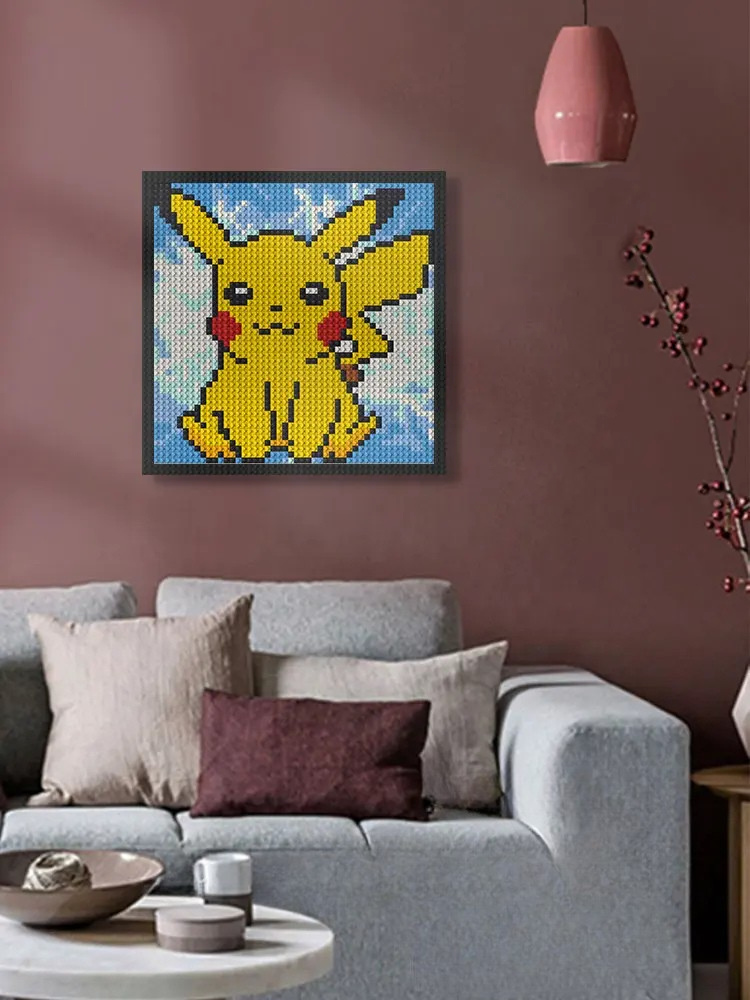N0032 Pikachu Mosaic Wall Art | 2304 PCS