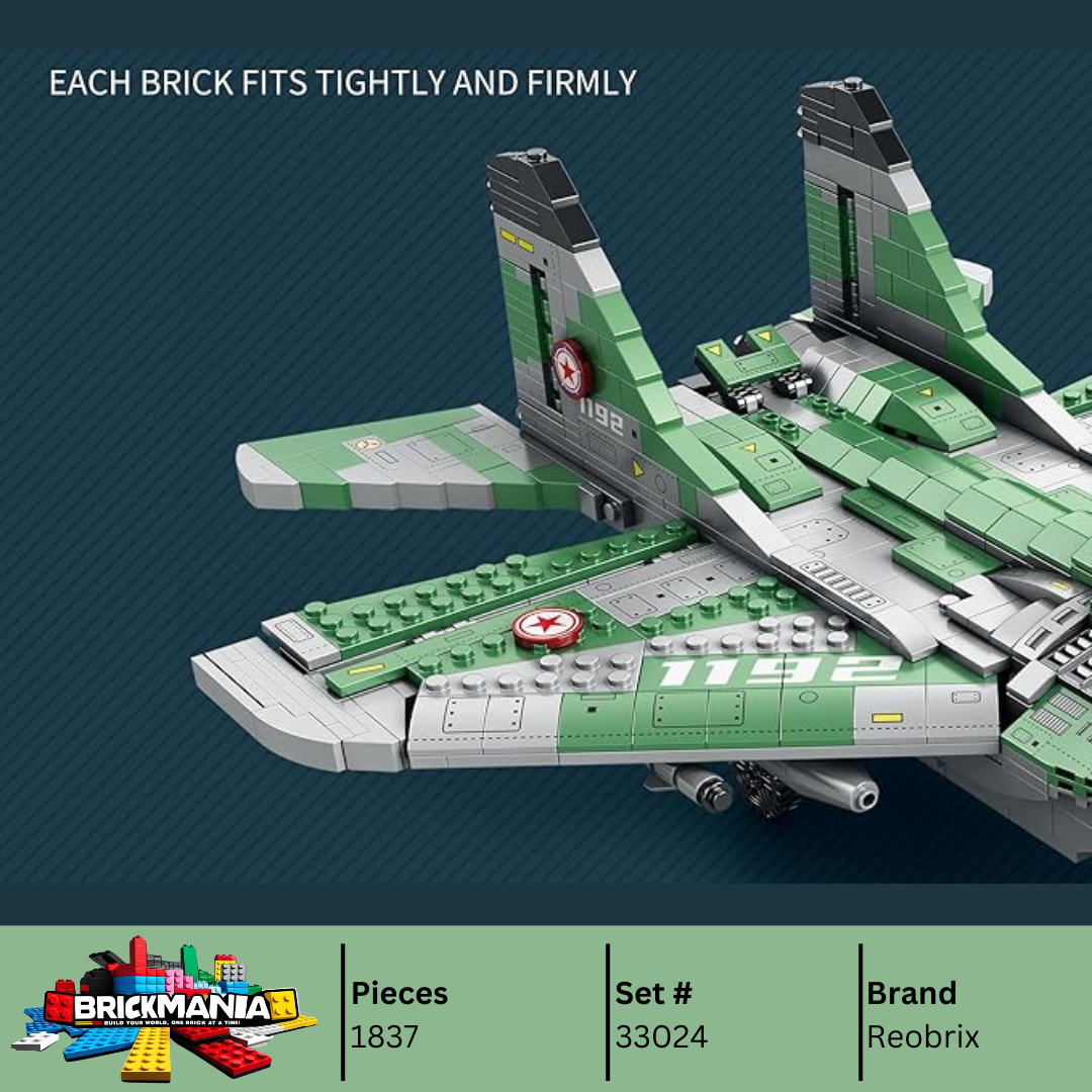 Reobrix 33024 MiG-29 Fighter Building Toy Set | 1837 PCS