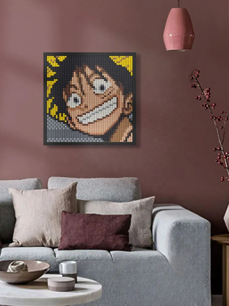 N0086 Luffy One Piece Mosaic Wall Art | 2304 PCS