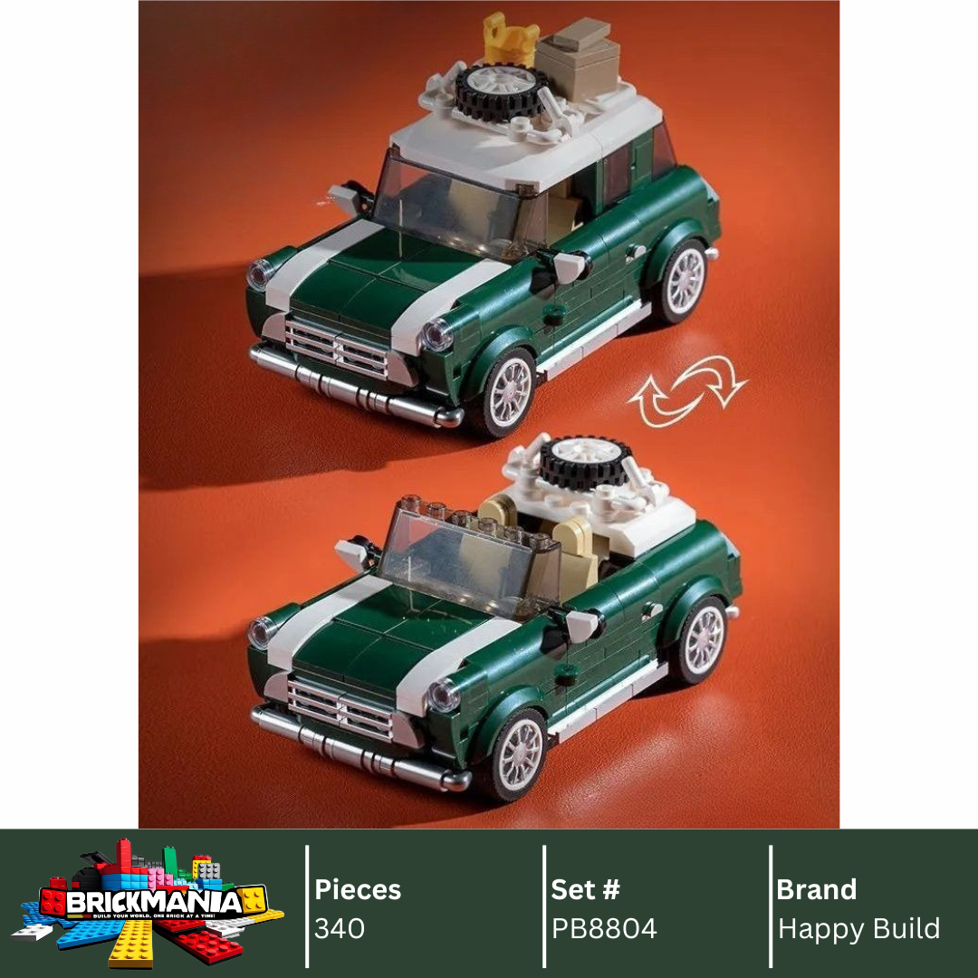 Happy Build PB8804 Mini Camper Building Toy Set | 340 PCS | Buildable Car with Display Container