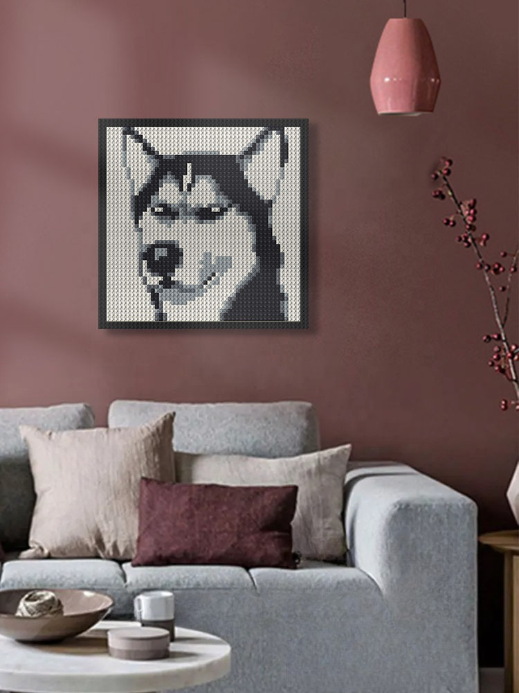 N0061 Husky Dog Mosaic Wall Art | 2304 PCS
