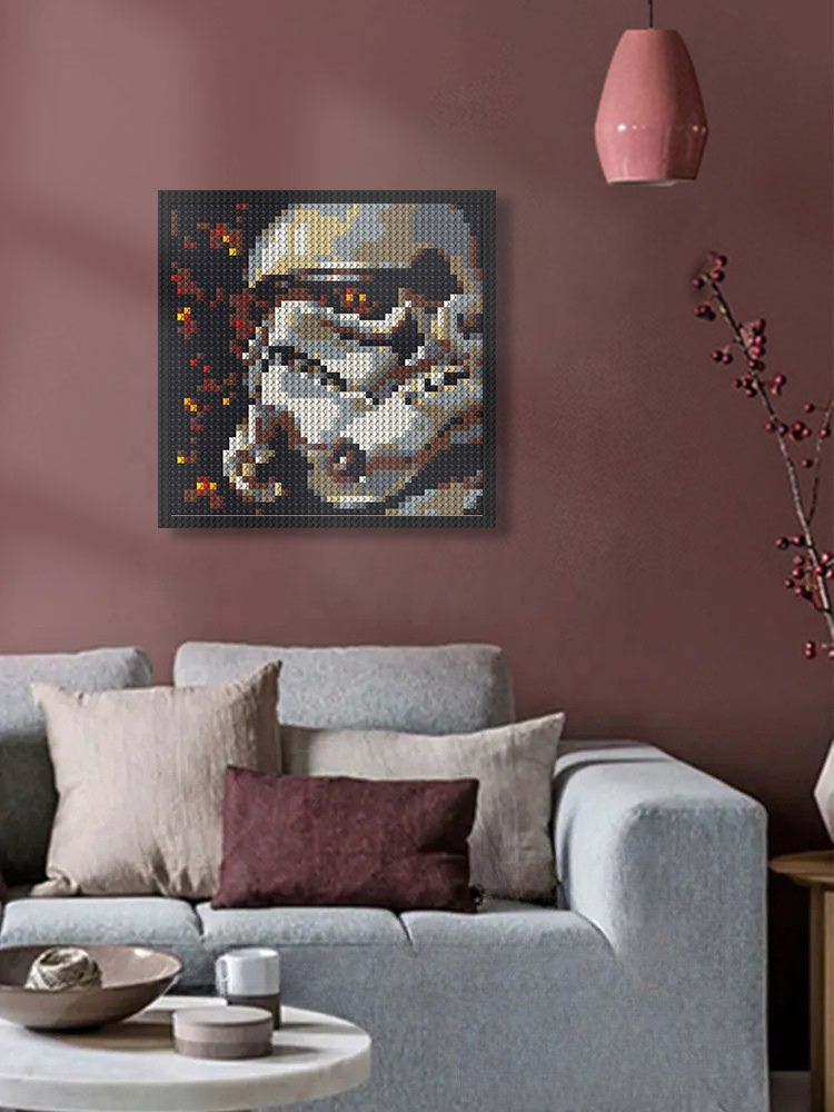 N0195 Star Wars Stormtrooper Mosaic Wall Art | 2304 PCS