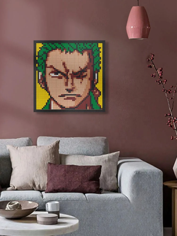 N0087 Zoro One Piece Mosaic Wall Art | 2304 PCS