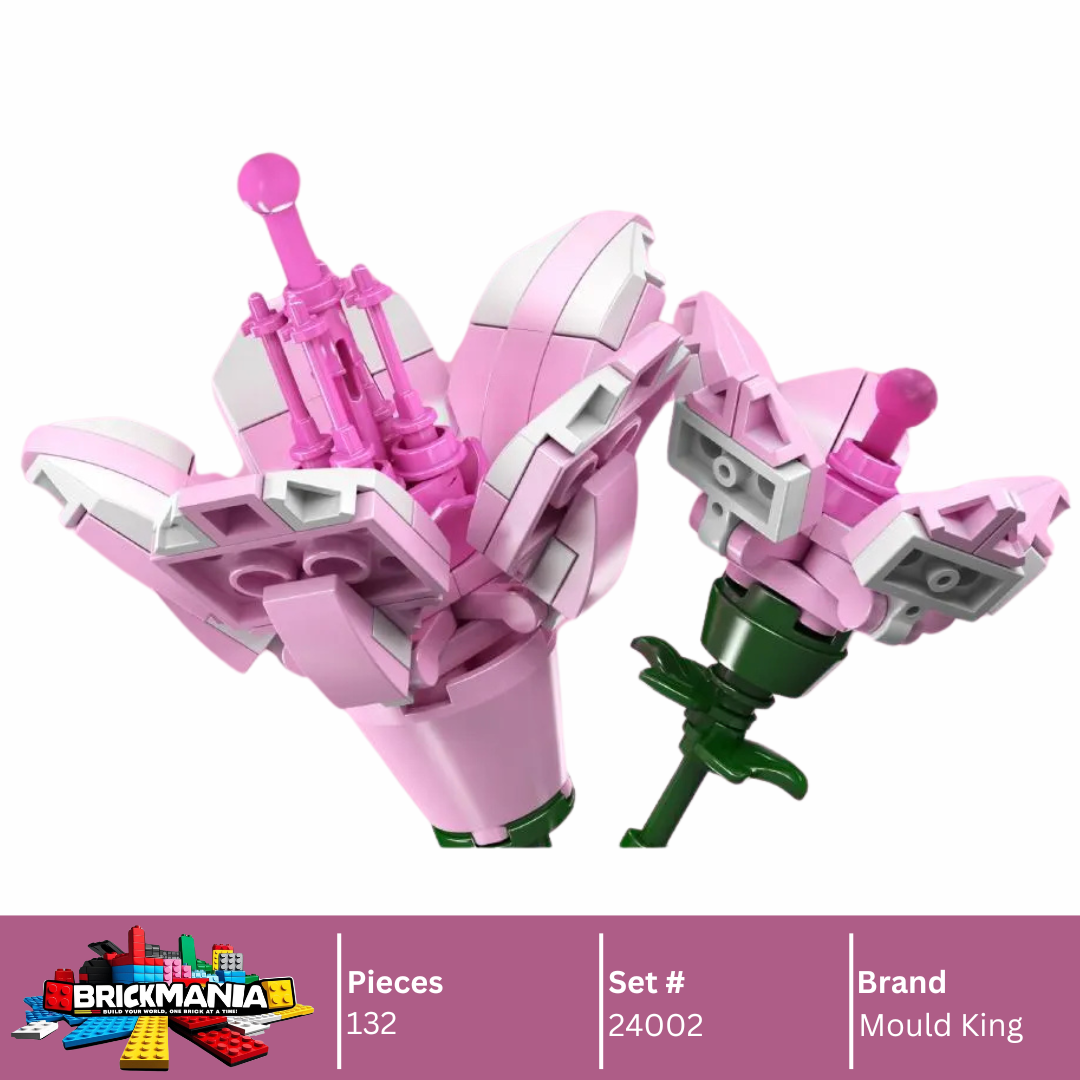 Mould King 24002 Rhododendron Flower Building Toy Set | 132 PCS