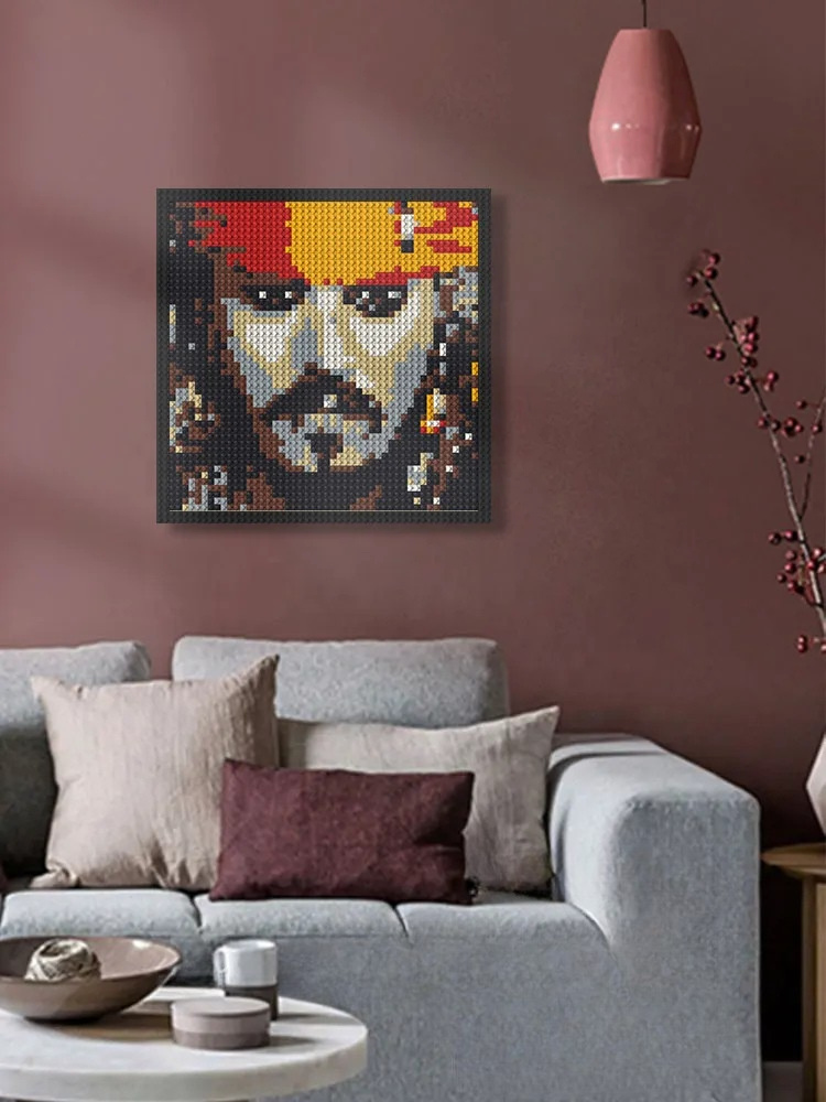 N0233 Jack Sparrow Mosaic Wall Art | 2304 PCS