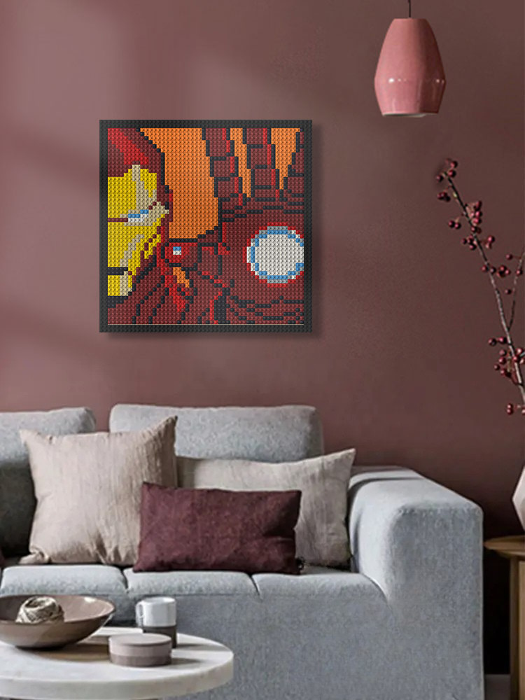 N0002 Iron Man Mosaic Wall Art | 2304 PCS