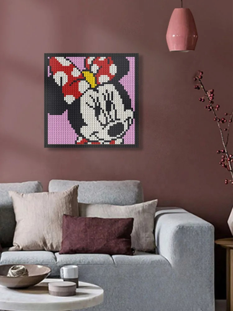N0202 Minnie Mouse Mosaic Wall Art | 2304 PCS