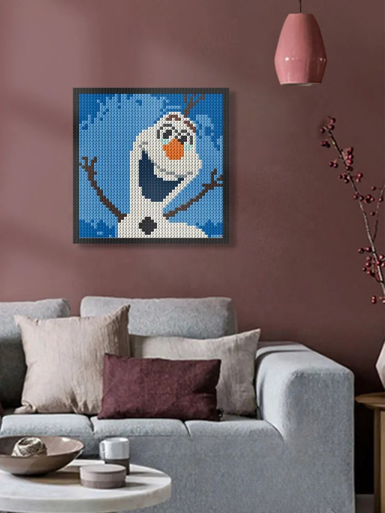 N0127 Olaf Frozen Mosaic Wall Art | 2304 PCS