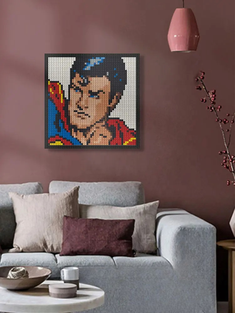 N0012 Superman Mosaic Wall Art | 2304 PCS