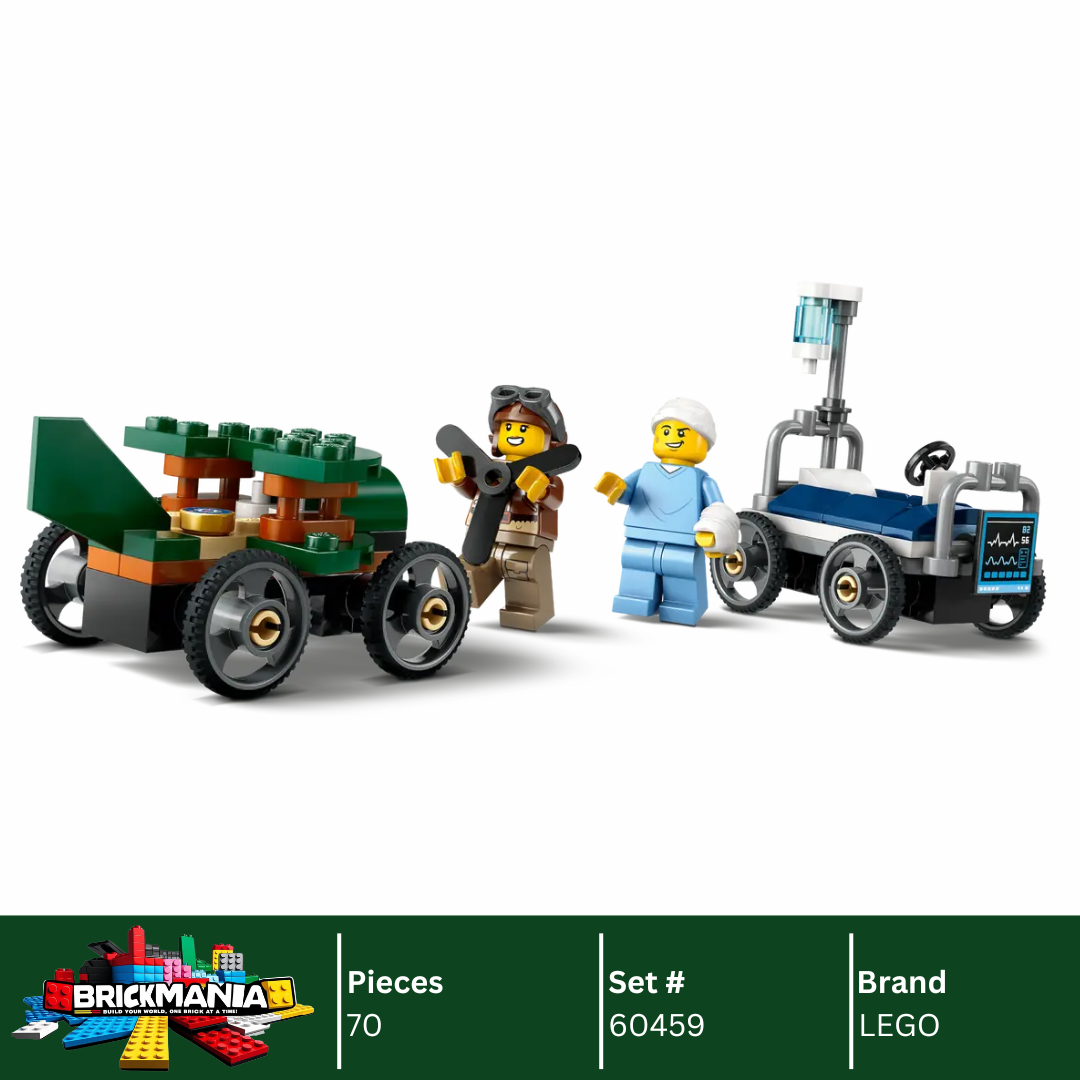 LEGO 60459 Airplane vs. Hospital Bed Race Car Pack | 70 PCS