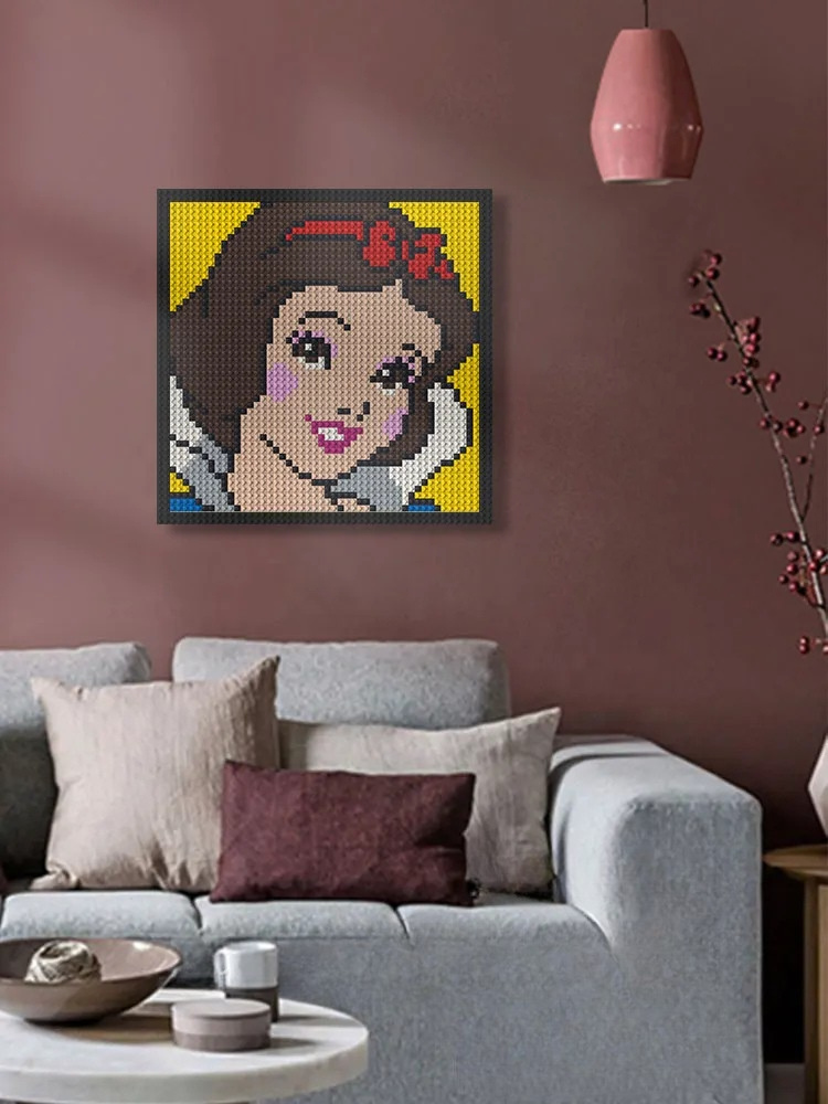 N0048 Snow White Mosaic Wall Art | 2304 PCS