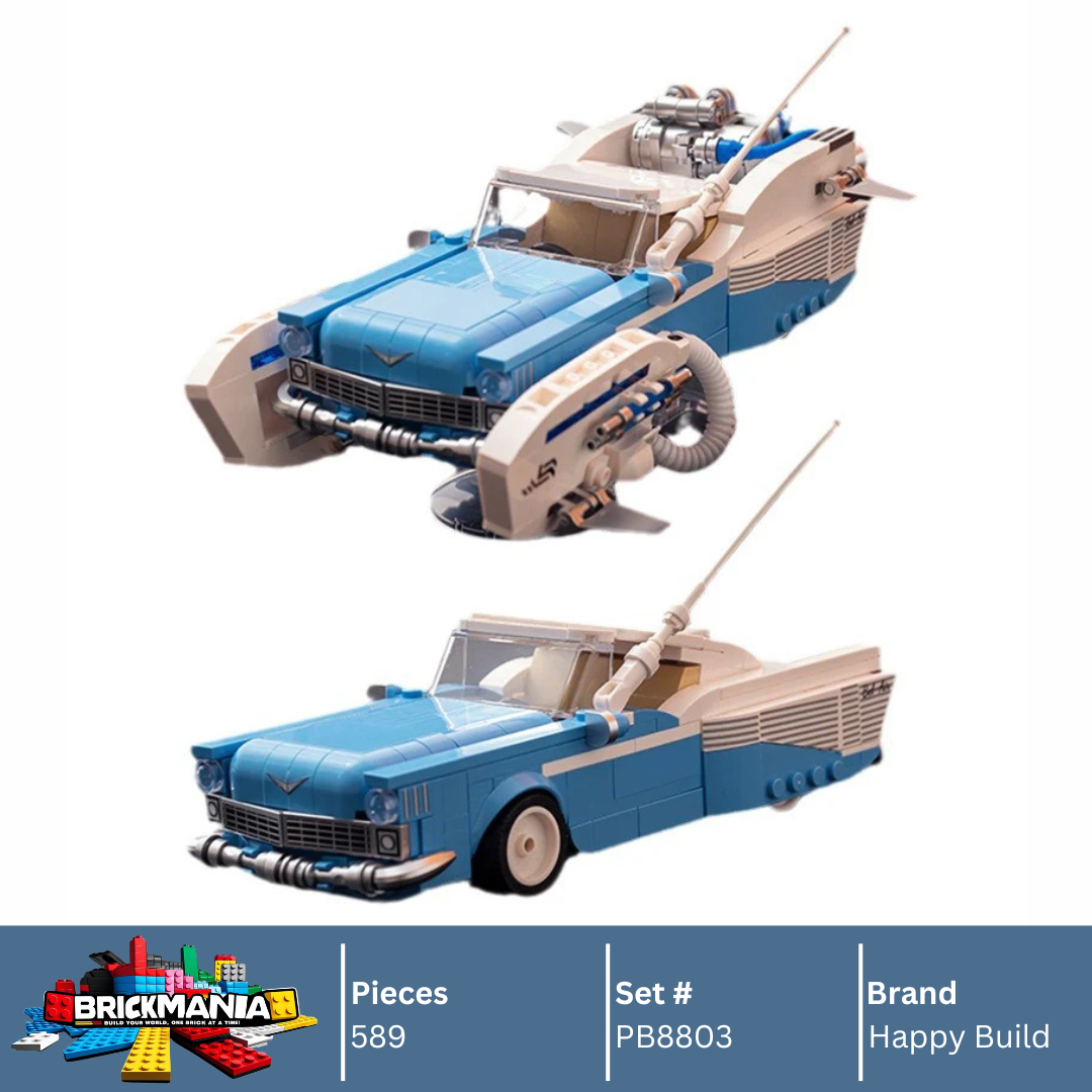 Happy Build PB8803 Silver Wing Cyclone Building Toy Set | 589 PCS | Buildable Sports Car with Display Container