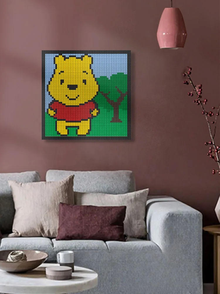 N0040 Winnie the Pooh Mosaic Wall Art | 2304 PCS