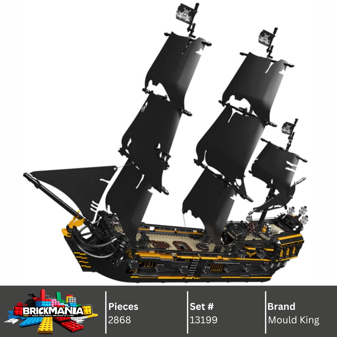 Mould King 13199 Black Pearl Pirates Ship Building Toy Set | 2868 PCS