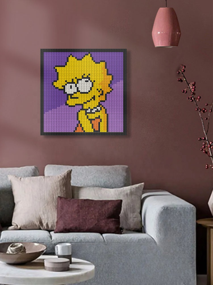 N0133 Lisa Simpson Mosaic Wall Art | 2304 PCS