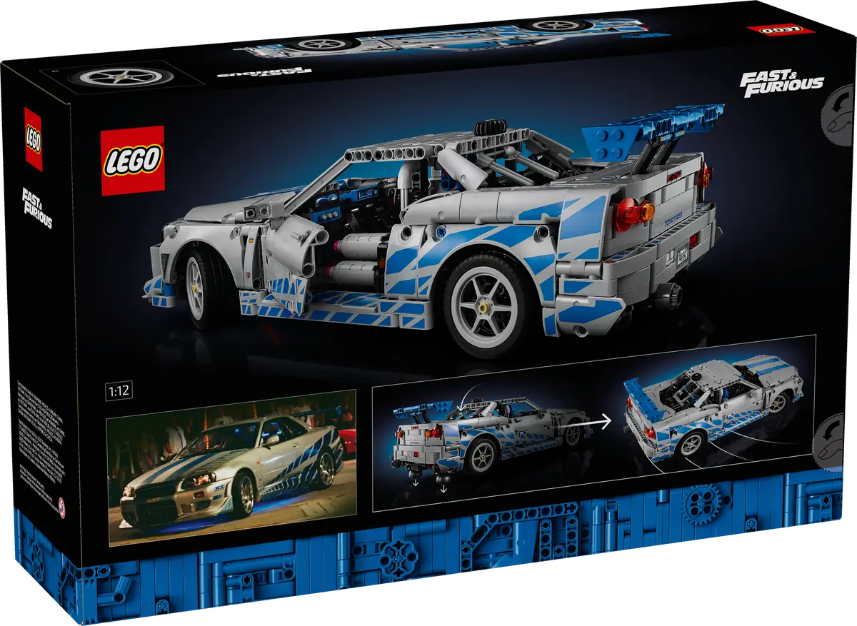 LEGO 42210 Technic 2 Fast 2 Furious Nissan Skyline GT-R (R34) Car | 1410 PCS