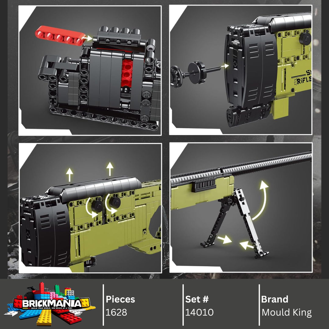 Mould King 14010 AWM Sniper Rifle Building Toy Set | 1628 PCS