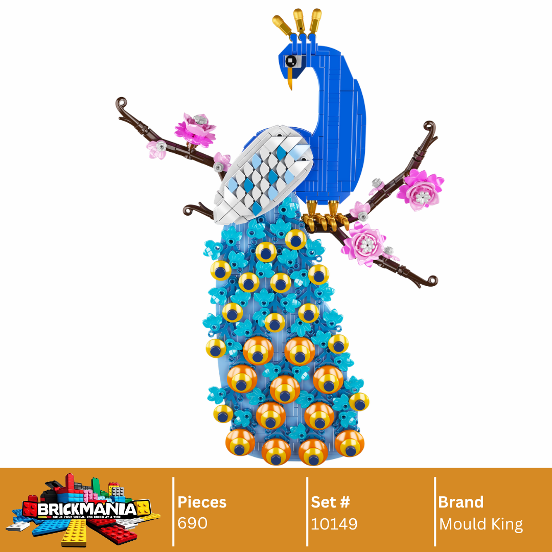Mould King 10149 Peacock Wall Art Building Toy Set | 690 PCS