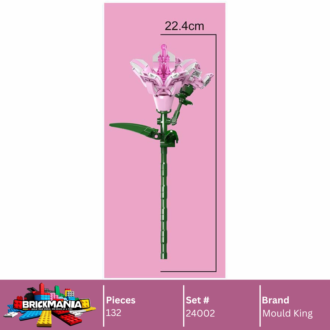 Mould King 24002 Rhododendron Flower Building Toy Set | 132 PCS