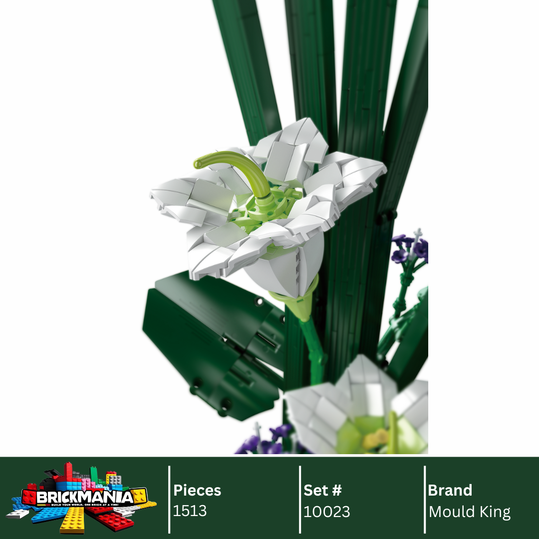 Mould King 10023 Fairy Lily Bouquet Building Toy Set | 1513 PCS