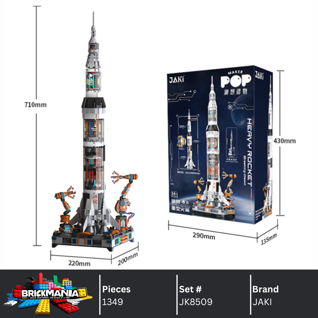 Jaki JK8509 Rocket Launcher Satellite Spaceship Building Toy Set | 1349 PCS