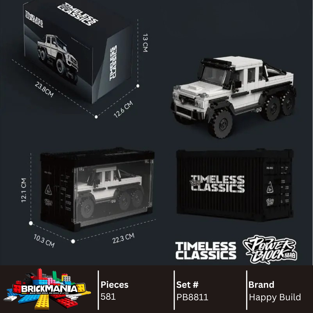 Happy Build PB8811 Mercedes-Benz G63 Building Toy Set | 581 PCS | Buildable Car with Display Container