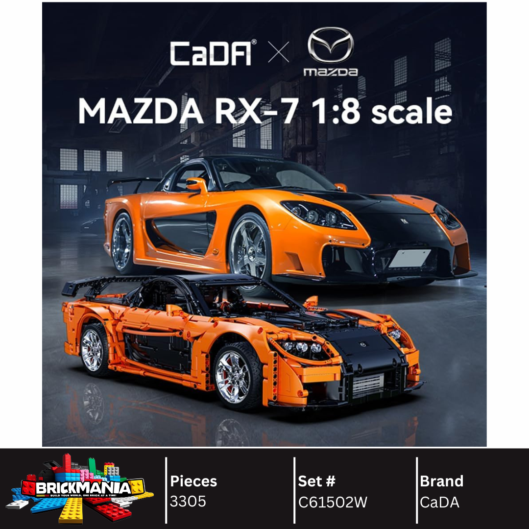 CaDA C61502W Mazda RX-7 Building Toy Set | 3305 PCS