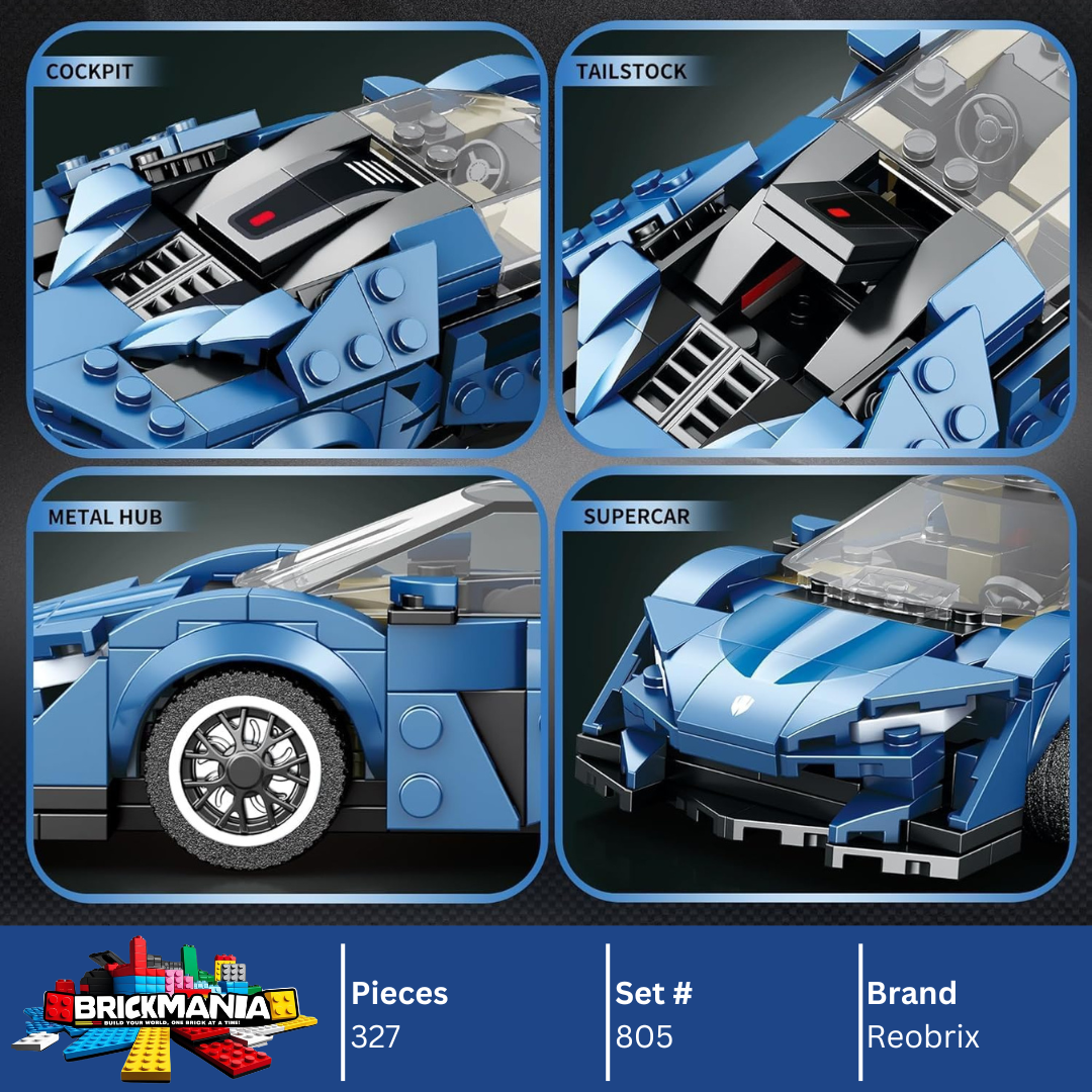 Reobrix 805 Agera Blue Building Toy Set | 327 PCS