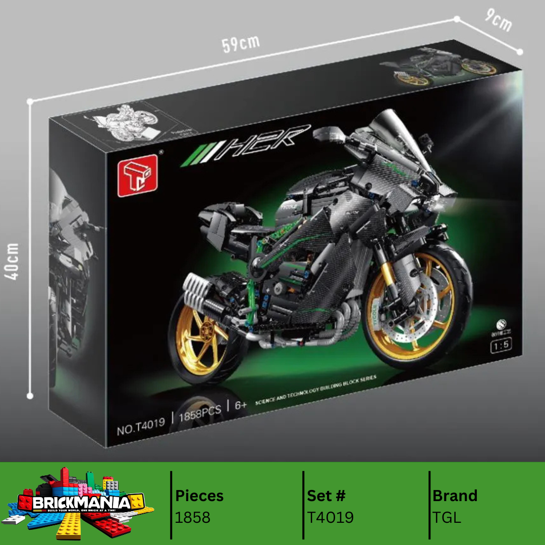 TGL T4019 Kawasaki H2R motor Building Toy Set | 1858 PCS