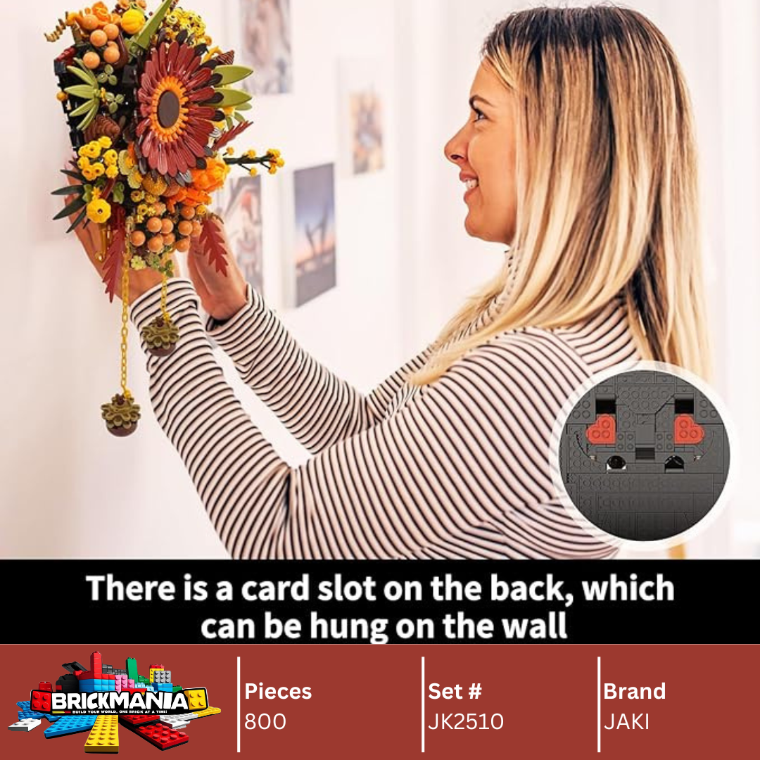 Jaki JK2510 Dried Flower Centerpiece Wall-Mounted Building Toy Set | 800 PCS