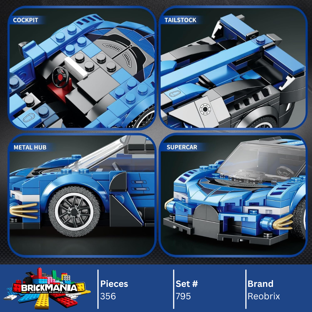 Reobrix 795 Bugatti Vision GT Building Toy Set | 356 PCS