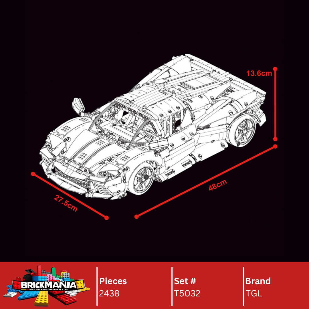 TGL T5032 Ferrari Daytona SP3 Building Toy Set | 2438 PCS