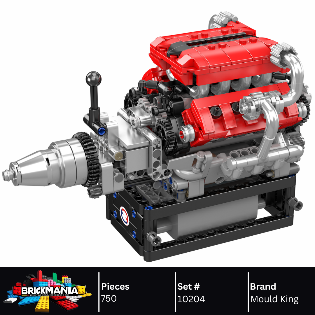 Mould King 10204 Italian V8 Engine Building Set | 750 Pcs