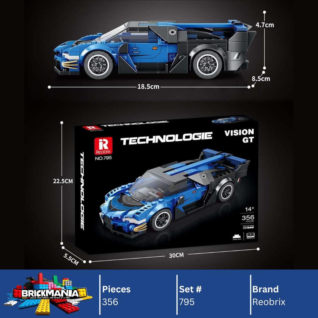 Reobrix 795 Bugatti Vision GT Building Toy Set | 356 PCS