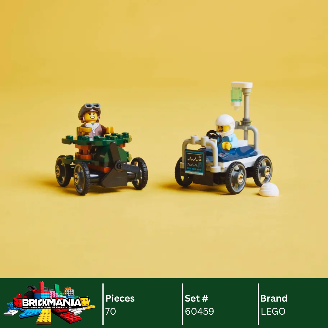 LEGO 60459 Airplane vs. Hospital Bed Race Car Pack | 70 PCS