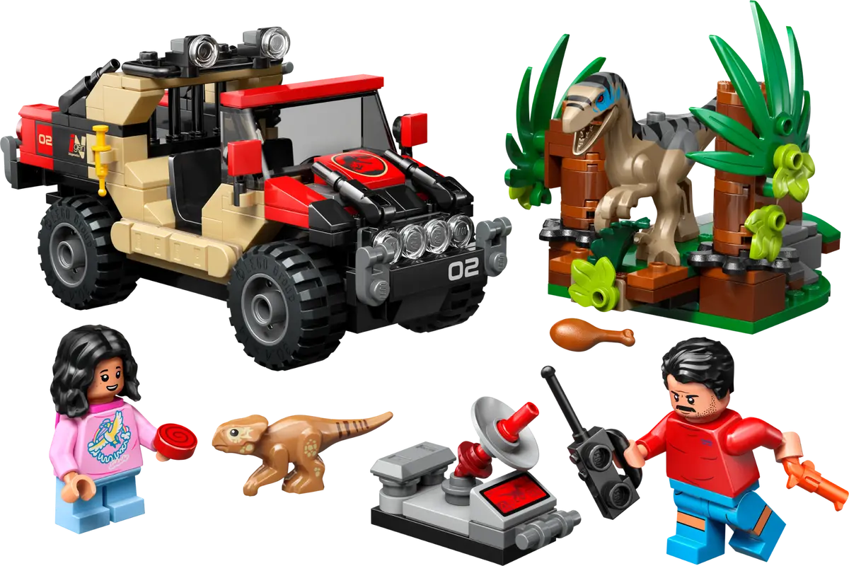LEGO 76972 Jurassic World Raptor Off-Road Escape | 285 PCS
