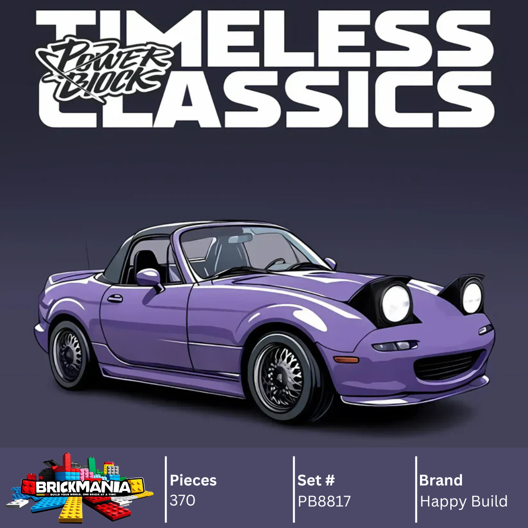 Happy Build PB8817 Mazda MX-5 Building Toy Set | 370 PCS | Buildable Car with Display Container