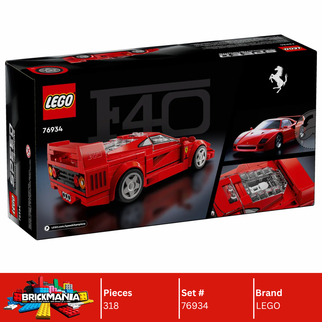 LEGO 76934 Speed Champions Ferrari F40 Supercar | 318 PCS