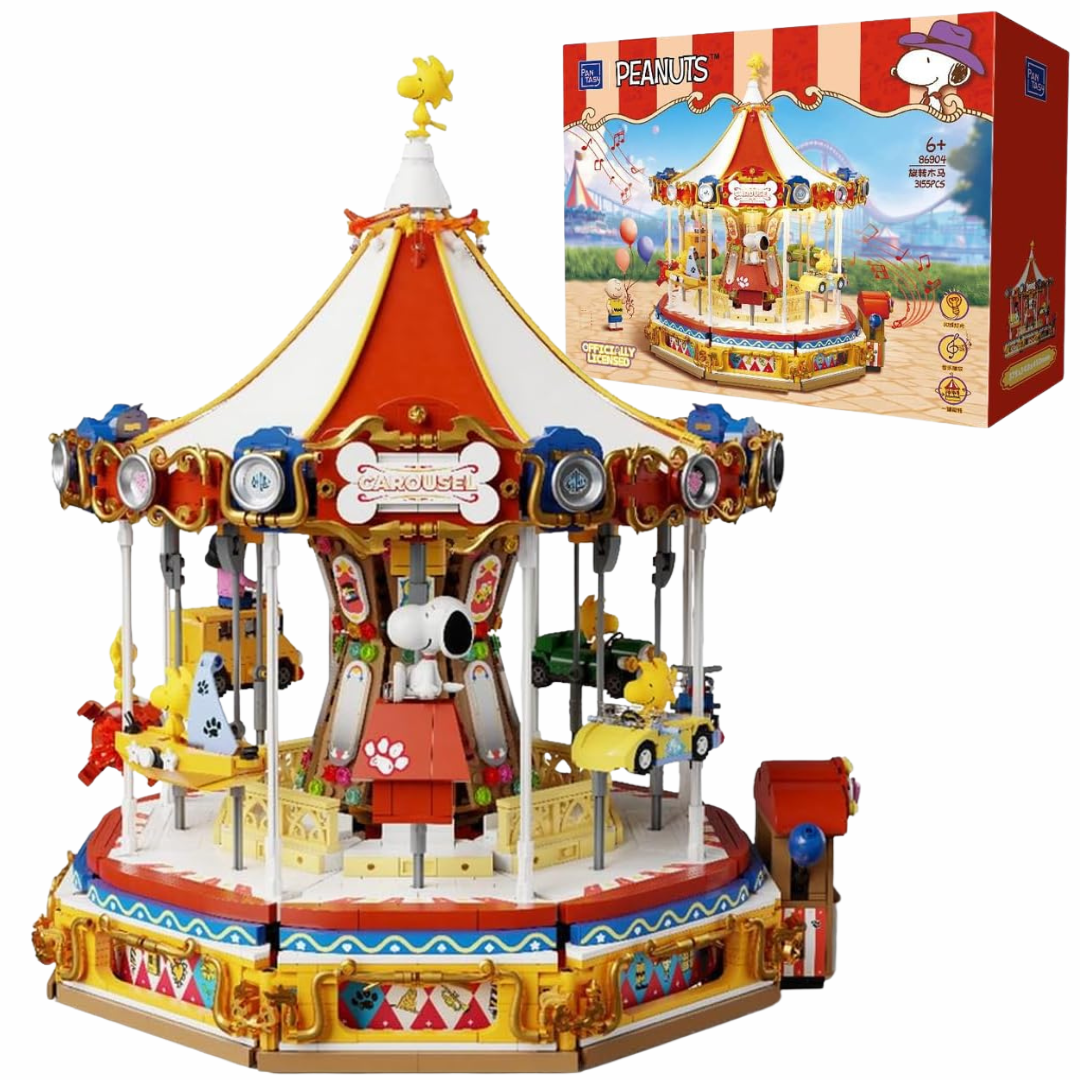 Pantasy 86904 Snoopy Carousel Building Toy Set | 3132 PCS – Brickmania