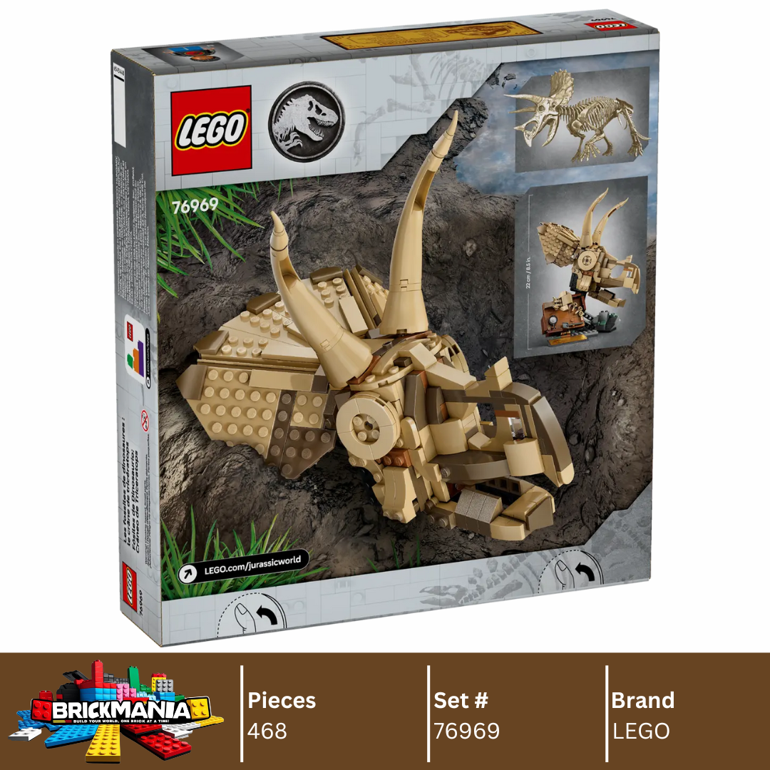 LEGO 76969 Dinosaur Fossils: Triceratops Skull | 468 PCS