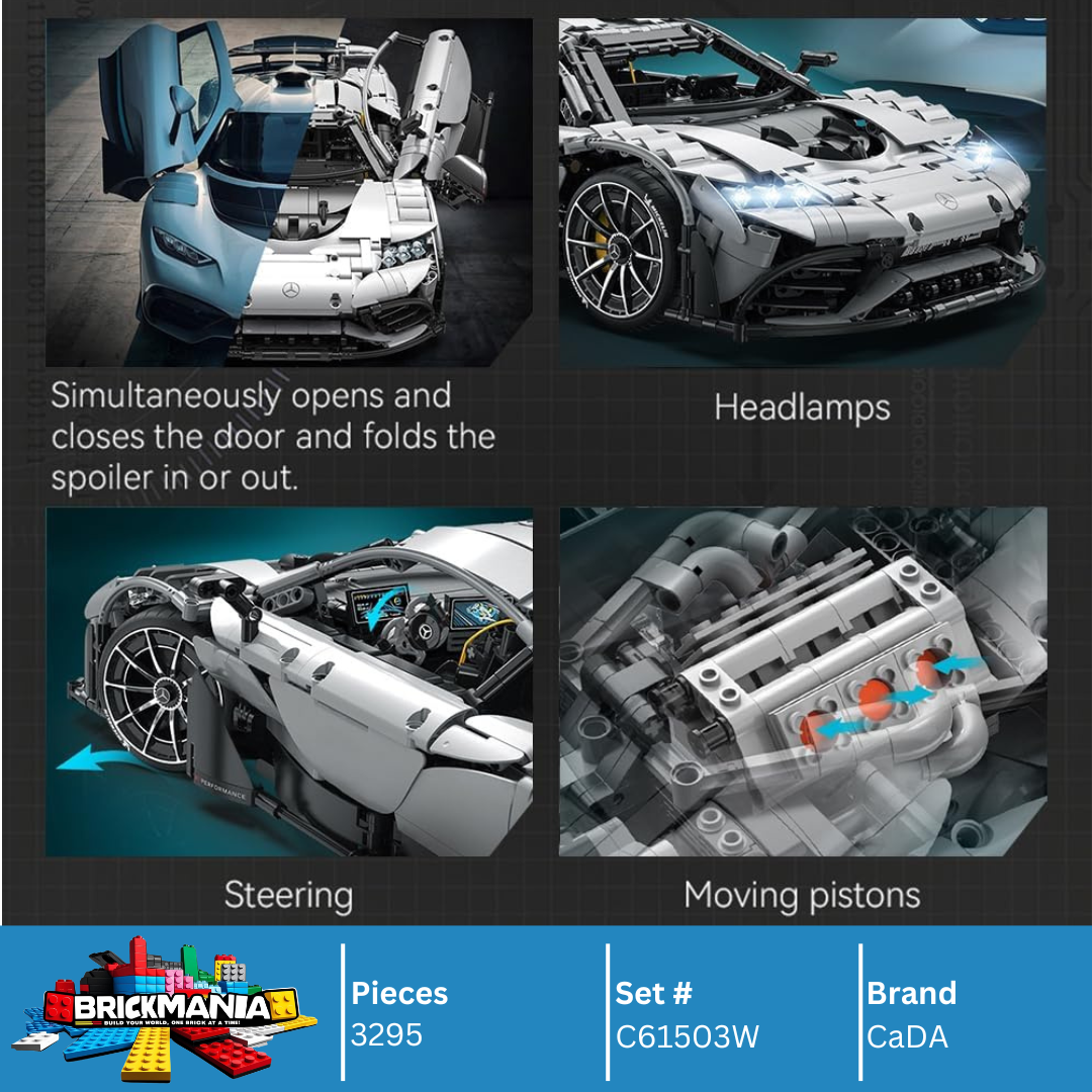 CaDA C61503W Mercedes-AMG ONE Building Toy Set | 3295 PCS