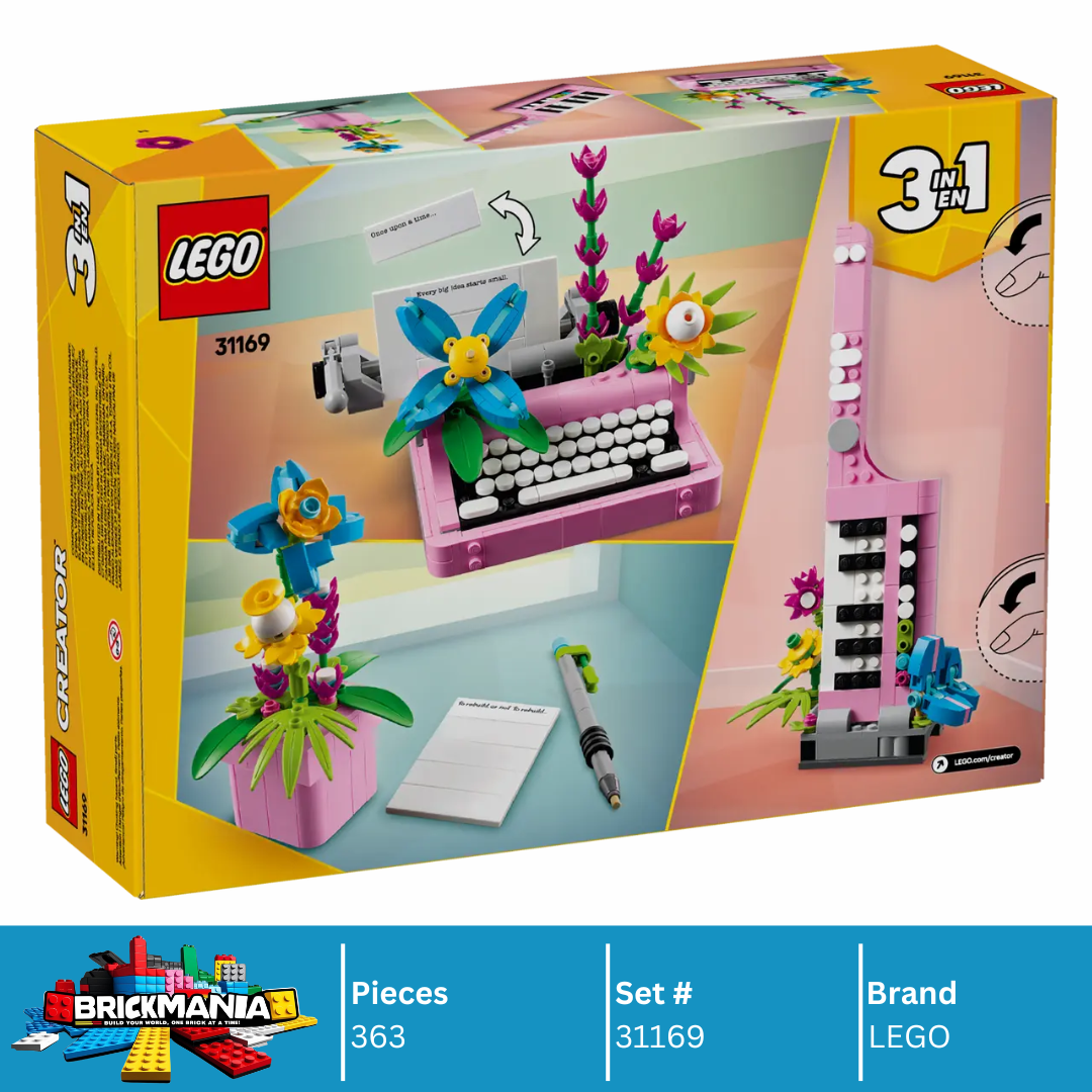 LEGO 31169 Typewriter with Flowers | 363 PCS