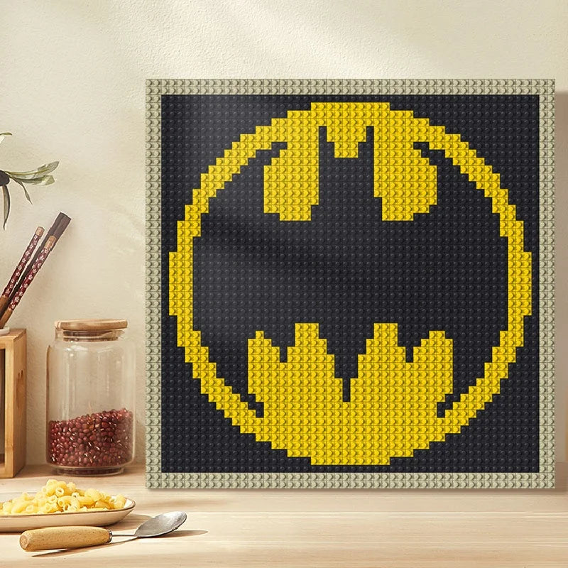 N0142 Batman Logo Mosaic Wall Art | 2304 PCS