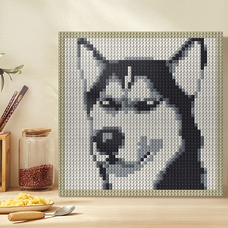 N0061 Husky Dog Mosaic Wall Art | 2304 PCS