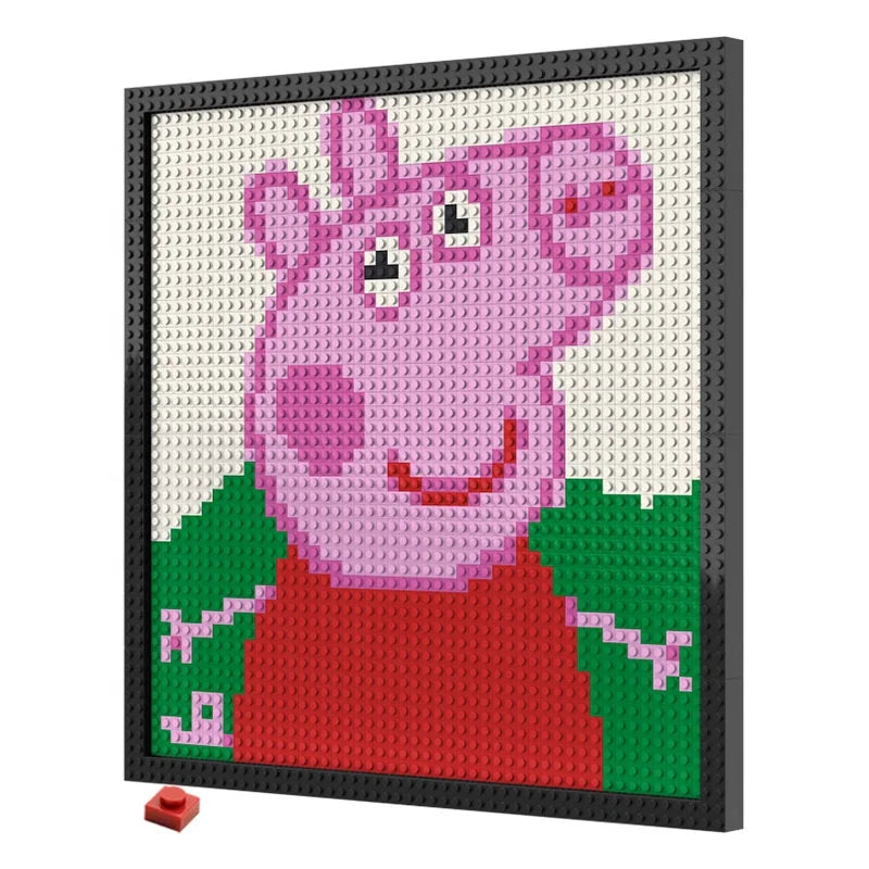 N0057 Peppa Pig Mosaic Wall Art | 2304 PCS