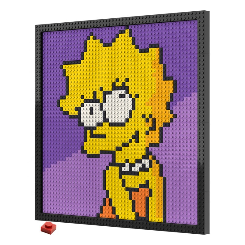 N0133 Lisa Simpson Mosaic Wall Art | 2304 PCS