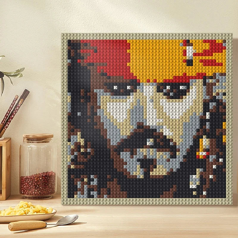 N0233 Jack Sparrow Mosaic Wall Art | 2304 PCS